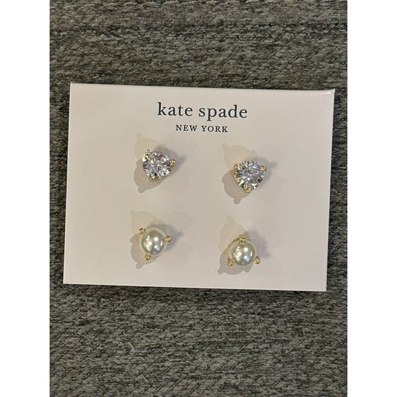 NWT Kate Spade 2 Pairs of Rise and Shine Studs - Picture 1 of 5